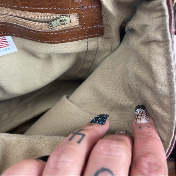 Stone Mountain Leather Brown Saddle Bag EUC - Picture 15 of 16